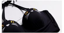 Load image into Gallery viewer, Cat Embroidery Bikini Swimsuit