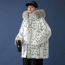 Load image into Gallery viewer, Graffiti Cat Padded Jacket
