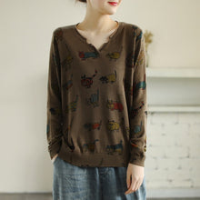 Load image into Gallery viewer, Kawaii Cartoon Cat Thin Sweater