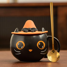 Load image into Gallery viewer, Personalized Cat Halloween Coffee Mug