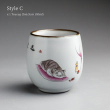 Load image into Gallery viewer, Ceramic Tea Cup Cat