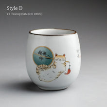 Load image into Gallery viewer, Ceramic Tea Cup Cat