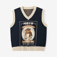 Load image into Gallery viewer, Vintage Sweater Vest Kawaii Cat