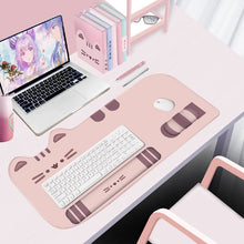 Load image into Gallery viewer, Cute Cat Mouse Pad Keyboard