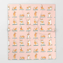 Load image into Gallery viewer, Corgi Cartoon Throw Blanket
