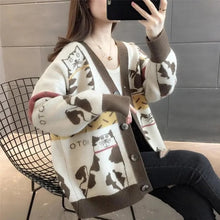 Load image into Gallery viewer, Cartoon Cat Cardigan Women Coat