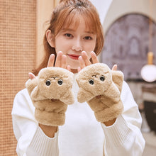 Load image into Gallery viewer, Plush Cat Fingerless Gloves