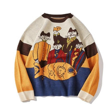 Load image into Gallery viewer, Cat Sweater Harajuku Retro Style