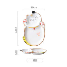 Load image into Gallery viewer, Cartoon Cat Ceramic Dinnerware Set