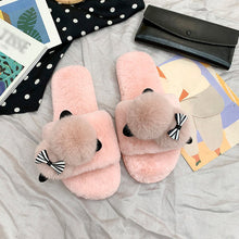 Load image into Gallery viewer, Cartoon Plush Furry Slipper