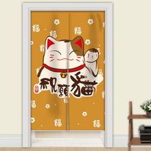 Load image into Gallery viewer, Japanese Noren Lucky Cat Doorway Curtain