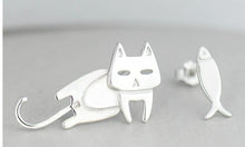 Load image into Gallery viewer, Cute Cat Fish Earrings
