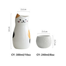 Load image into Gallery viewer, Ceramic Cat Sake Set
