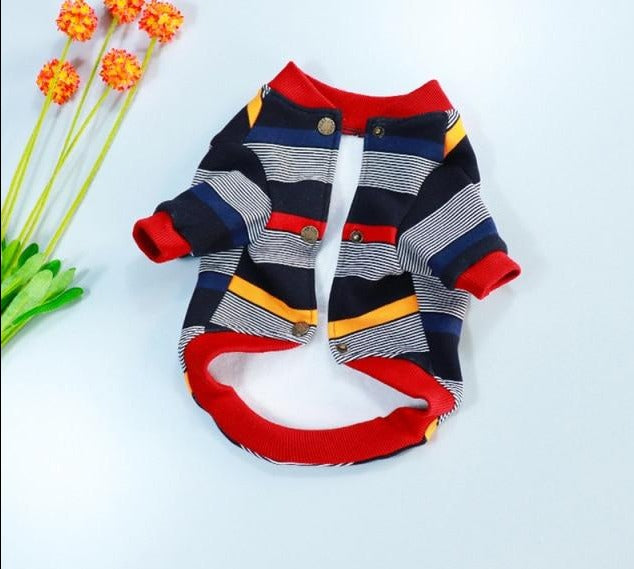 Colorful Stripe Pet Sweater Jacket