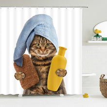 Load image into Gallery viewer, 3D Cat Waterproof Shower Curtain
