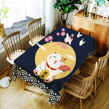 Load image into Gallery viewer, Cartoon Lucky Cat Table Cloth
