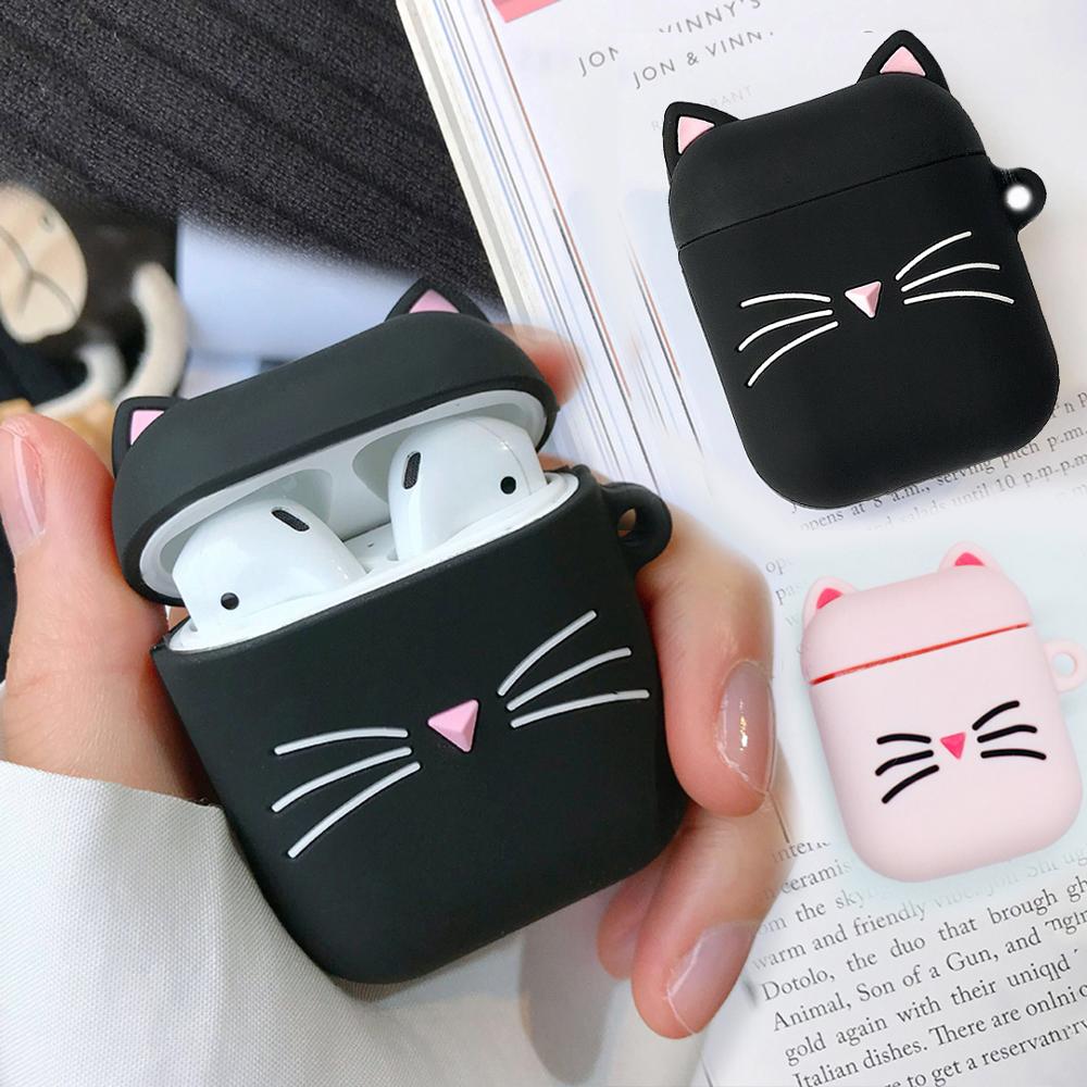 Cat Silicone Airpods Cover Case