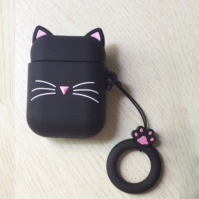 Cat Silicone Airpods Cover Case