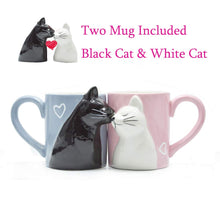 Load image into Gallery viewer, 2-PCS Kiss Cat Coffee Couple Mug
