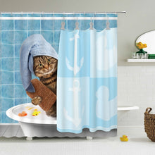 Load image into Gallery viewer, 3D Cat Waterproof Shower Curtain
