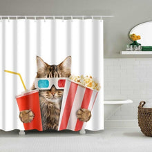Load image into Gallery viewer, Cat 3D Print Shower Curtain
