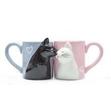 Load image into Gallery viewer, 2-PCS Kiss Cat Coffee Couple Mug
