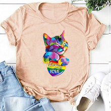 Load image into Gallery viewer, Adorable Graphic Cat T-Shirt
