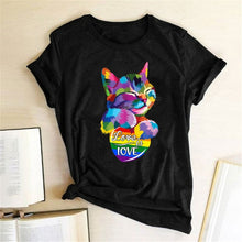 Load image into Gallery viewer, Adorable Graphic Cat T-Shirt
