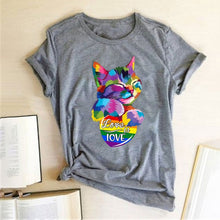 Load image into Gallery viewer, Adorable Graphic Cat T-Shirt

