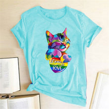 Load image into Gallery viewer, Adorable Graphic Cat T-Shirt
