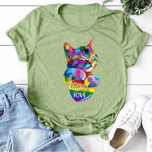 Load image into Gallery viewer, Adorable Graphic Cat T-Shirt
