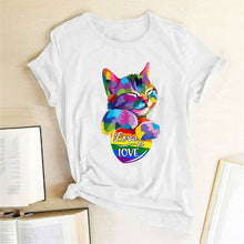 Load image into Gallery viewer, Adorable Graphic Cat T-Shirt
