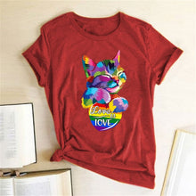 Load image into Gallery viewer, Adorable Graphic Cat T-Shirt
