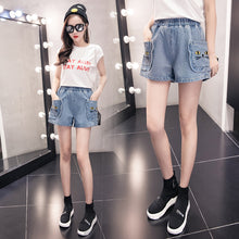 Load image into Gallery viewer, Woman Cat Pocket Jeans Summer
