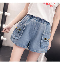 Load image into Gallery viewer, Woman Cat Pocket Jeans Summer
