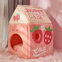 Load image into Gallery viewer, Strawberry Banana Milk Box Cat House
