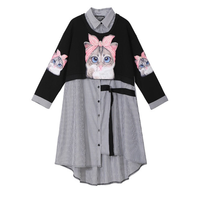Autumn Kawaii Dress Cat
