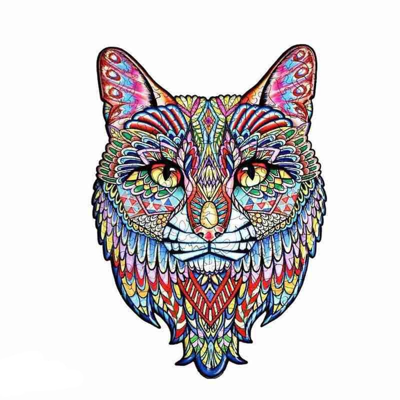 Cat Jigsaw DIY  Wooden Puzzles