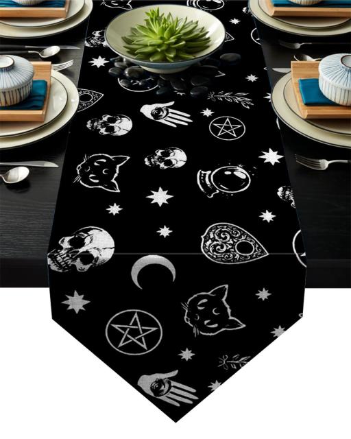 Halloween Black Table Runner