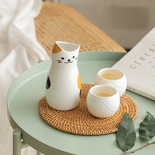 Load image into Gallery viewer, Ceramic Cat Sake Set
