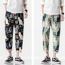 Load image into Gallery viewer, Cat Print Harem Pants Men
