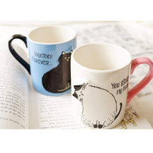 Load image into Gallery viewer, 2-PCS Kiss Cat Coffee Couple Mug

