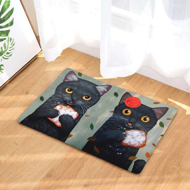 Cat Printed Welcome Door Mat