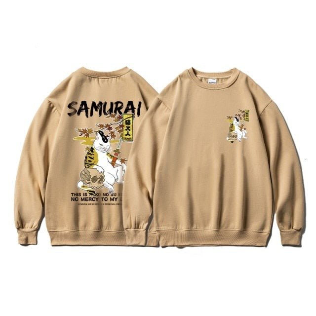 Harajuku Oversized Cat Print Sweatshirt