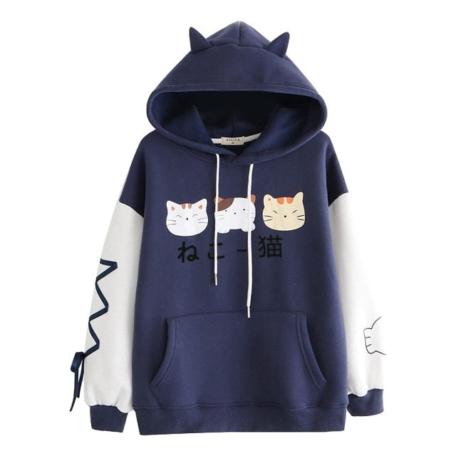 Anime Cat Cute Sweatshirt Hoodie