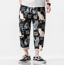 Load image into Gallery viewer, Cat Print Harem Pants Men
