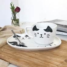 Load image into Gallery viewer, Cute Cat Ceramic Coffee Set
