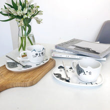 Load image into Gallery viewer, Cute Cat Ceramic Coffee Set
