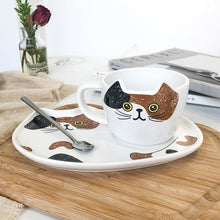 Load image into Gallery viewer, Cute Cat Ceramic Coffee Set
