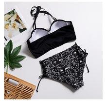 Load image into Gallery viewer, Cat Embroidery Bikini Swimsuit
